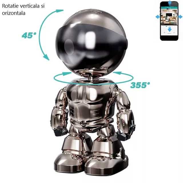 Camera de supraveghere Smart Robot Cu Rotire 360 grade Full HD 1080P