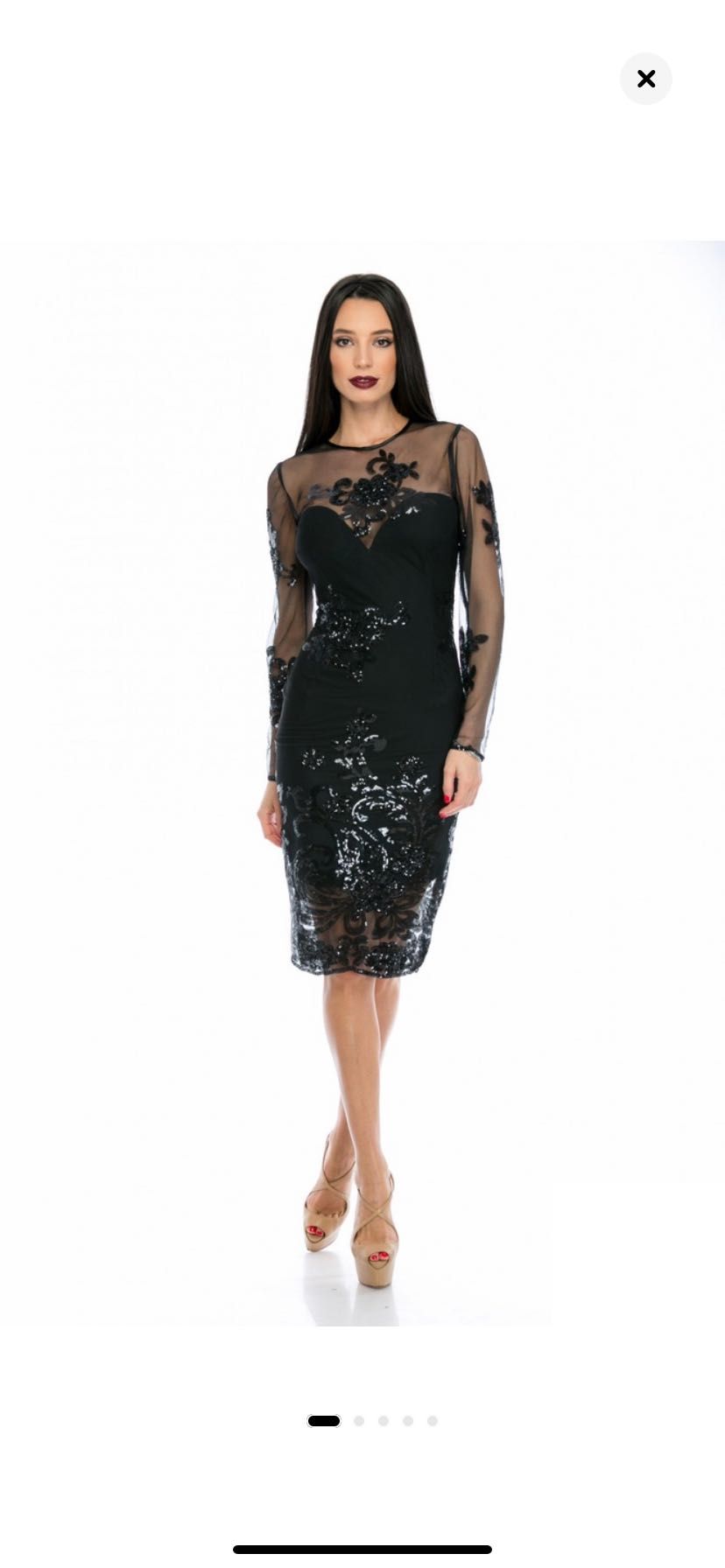 Rochie noua neagra eleganta cu paiete, marime XS/S