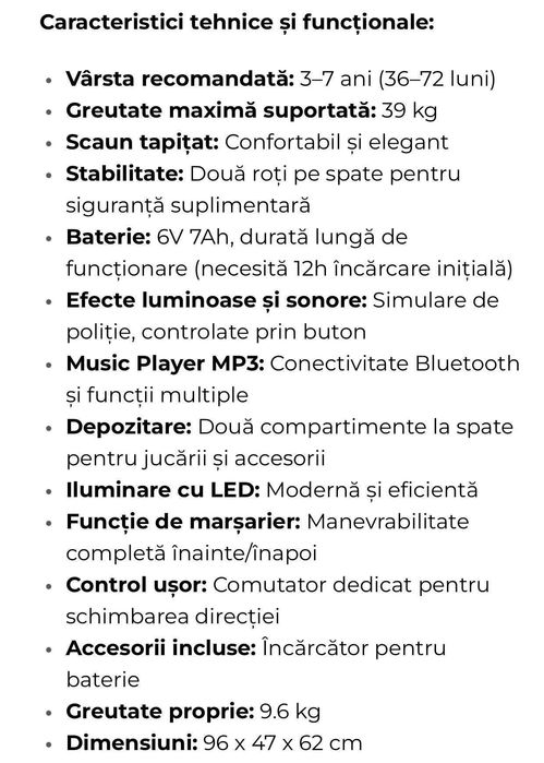 Motocicletă Electrică POLICE !!