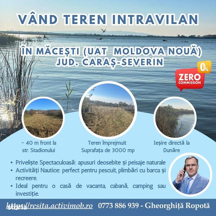 Teren Intravilan La Dunare Sat. Macesti