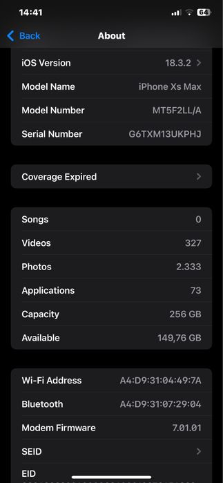 Vand iPhone XS Max