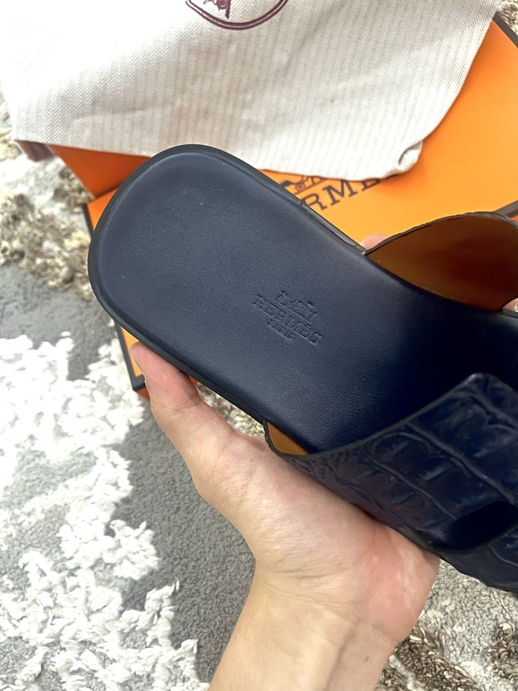 Hermes тапочки мужские