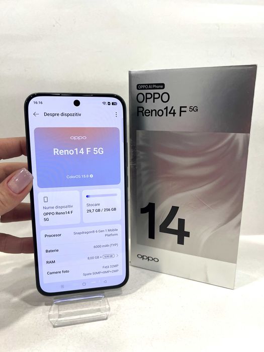 Oppo Reno 14F 5G, 256GB/8GB RAM, Luminous Green!