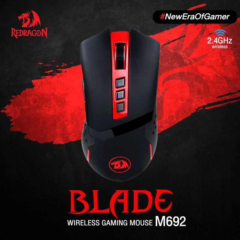 Беспроводная мышка/мышь Redragon Blade (9 кнопок DPI 4800)