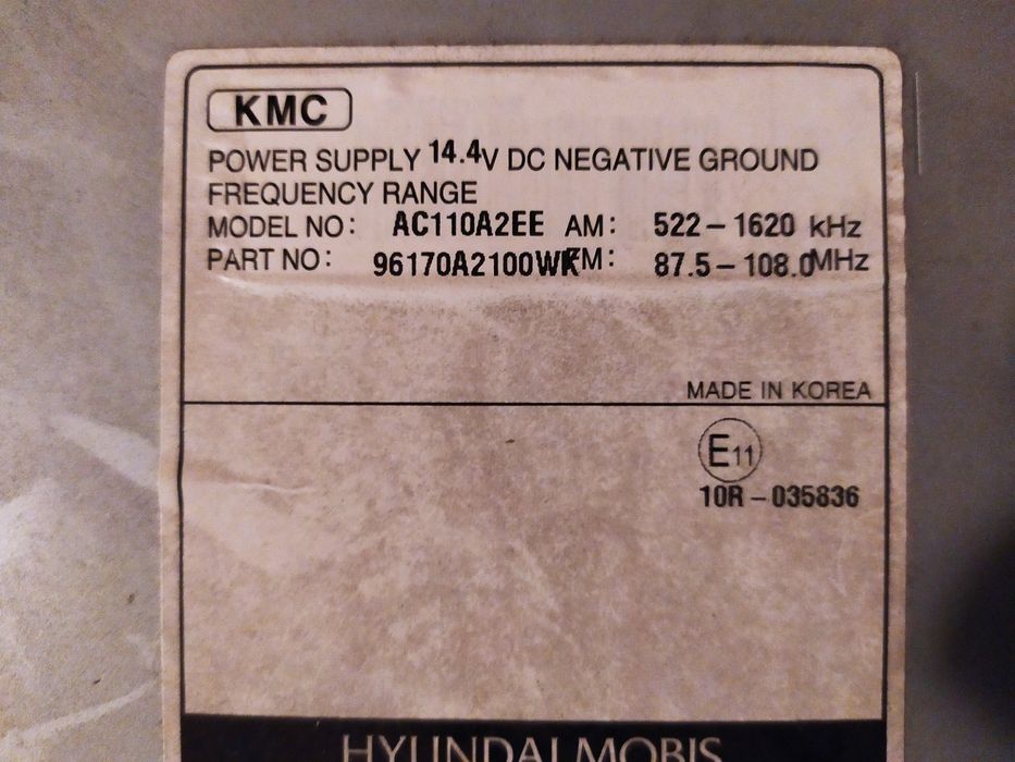 Радио CD mp3 Kia Ceed JD