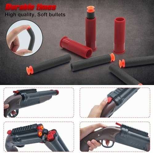 Нова Играчка бластер с изхвърлящи се гилзи – 80 меки куршума за деца