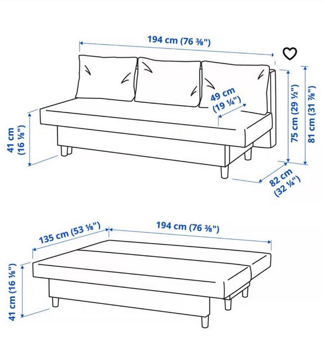 Canapea Ikea nouă extensibila