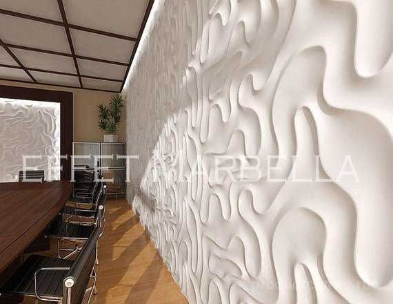Декоративни 3D панели - 3д гипсови панели, стенни облицовки 0136