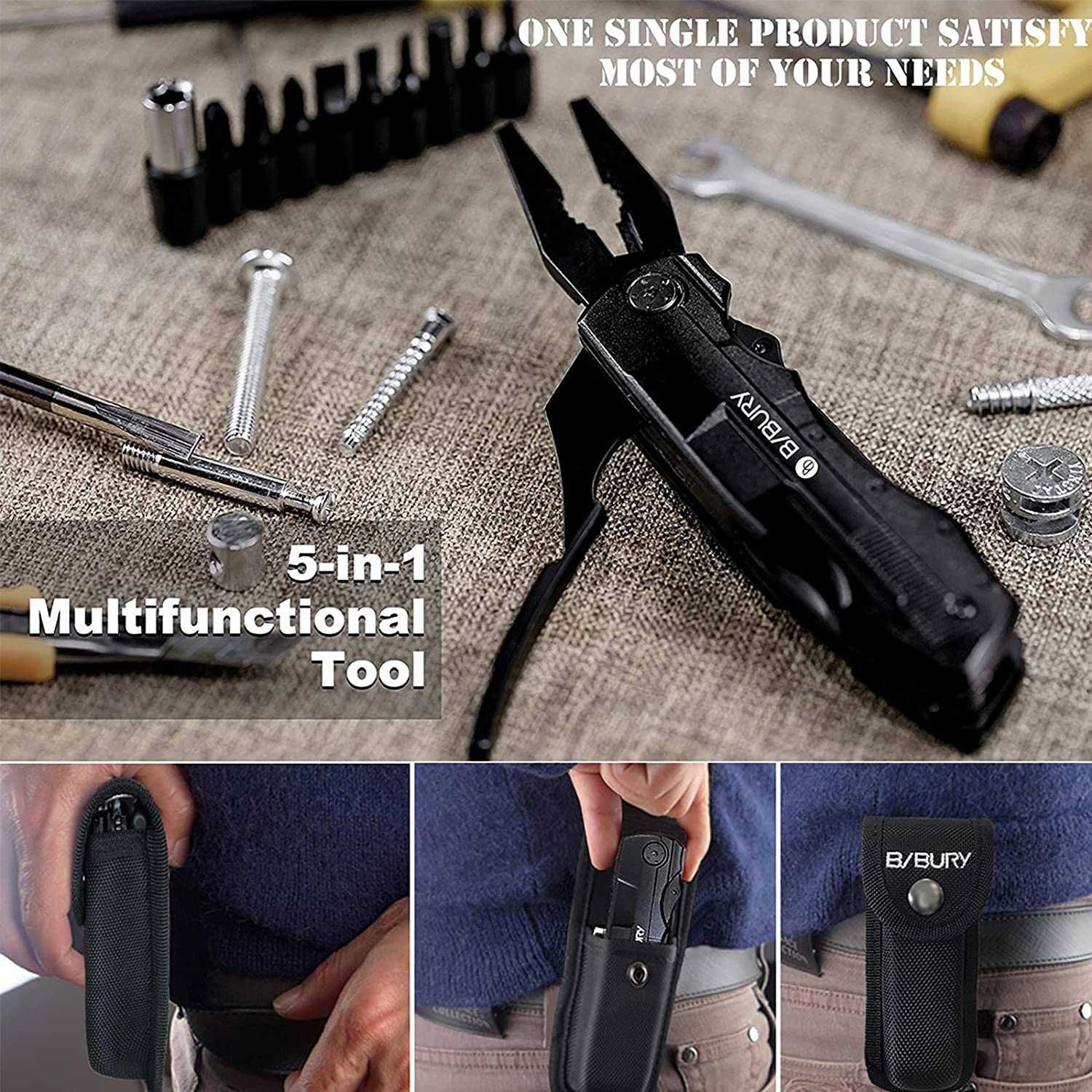 Bibury Multi-Tool 8 в 1 мултитул, с комплект битове