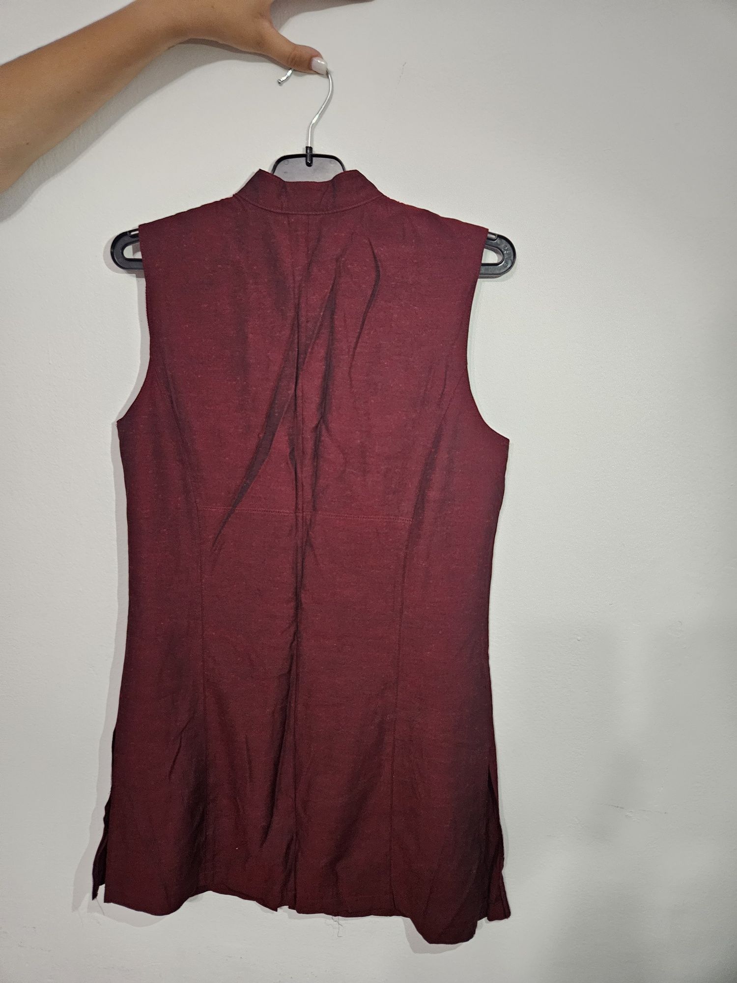 Rochie tip cămașă TREND burgundi