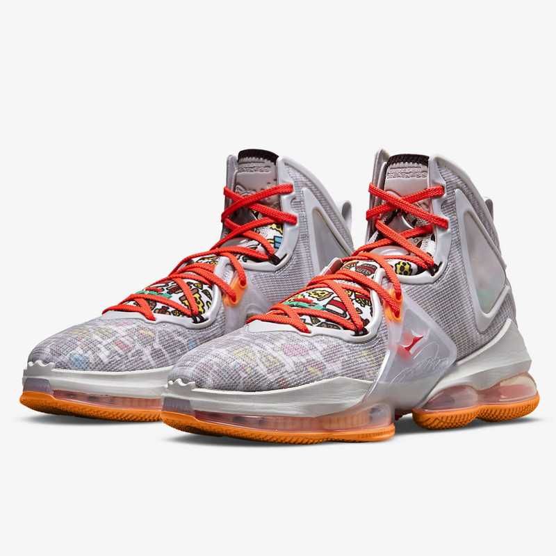 Кроссовки баскетбольные "Lebron 19" gray (fast food)