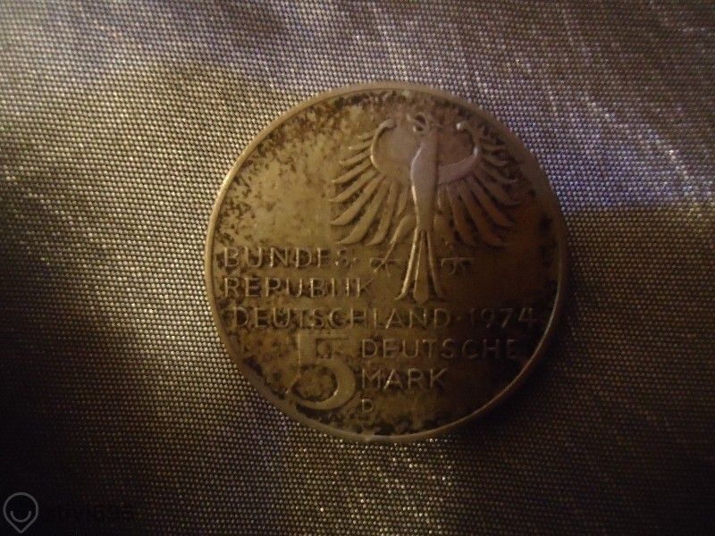 монета Bundes Republik Deutschland 1974