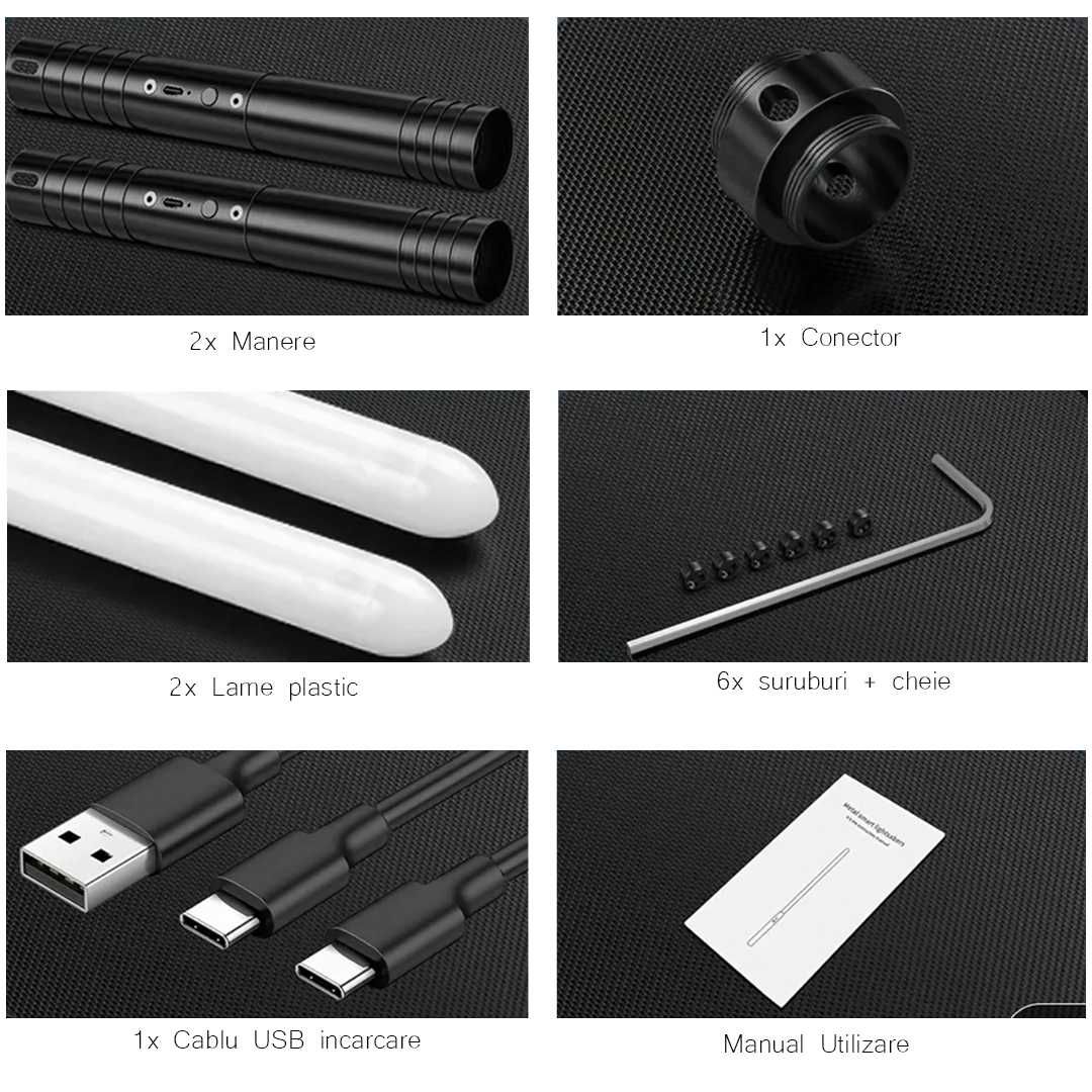 Set 2 Lightsaber Star Wars - 64cm - Sabii RGB Razboiul Stelelor
