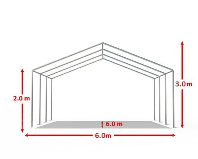 Професионална шатра 6х6м, водоустойчив PVC брезент 500гр/м2