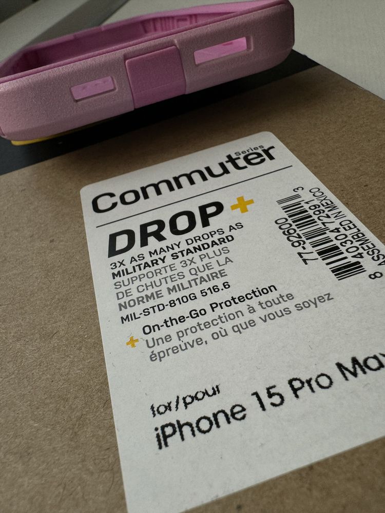 Нов кейс Otterbox iPhone 15 PRO MAX Commuter Series case - розов