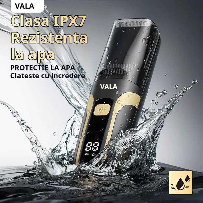 Aparat de tuns si ras par si barba, aspiratie cu vacuum, VALA V550BK