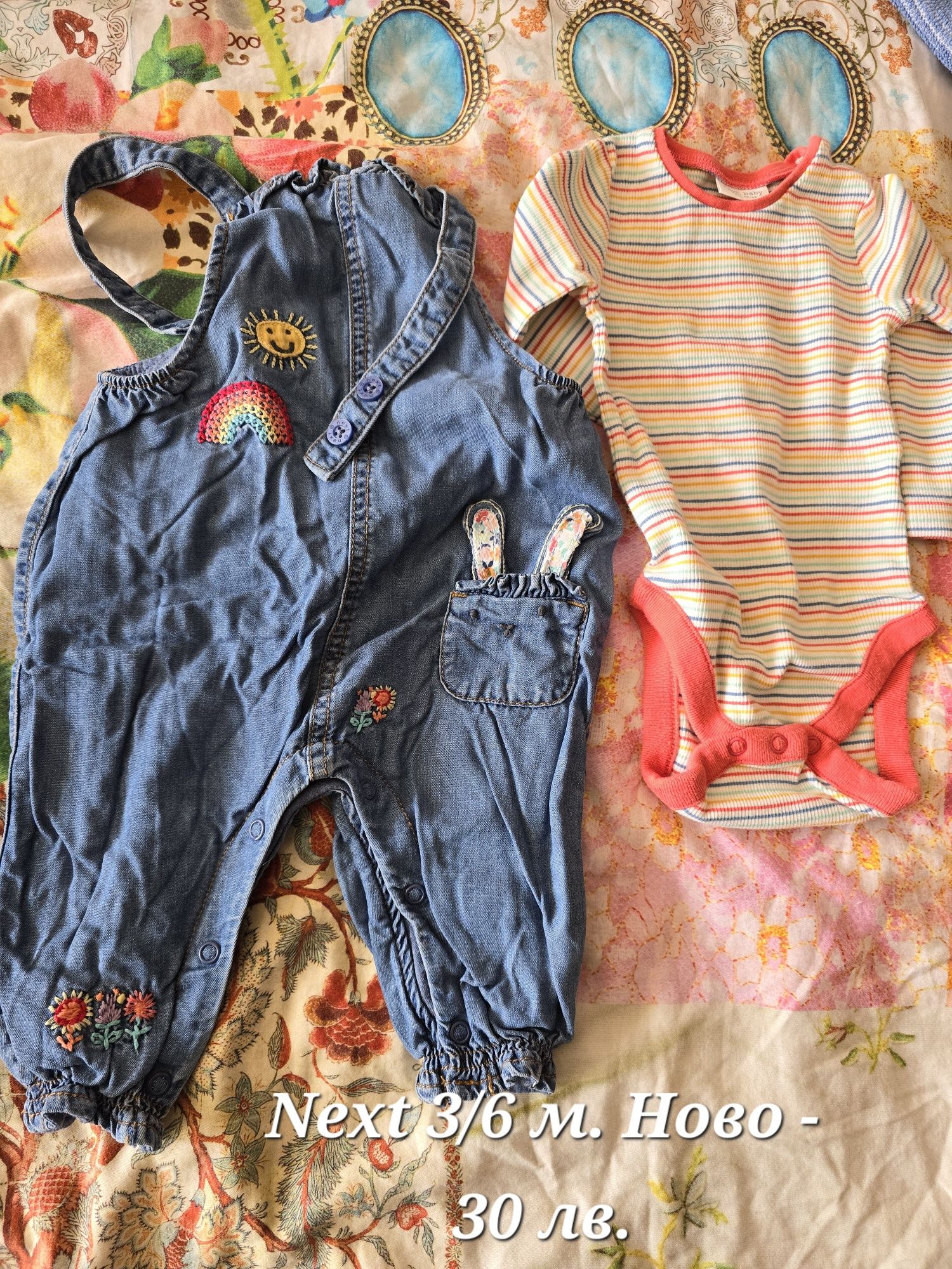 Дрешки рокли комплекти 3-6 месеца момиче