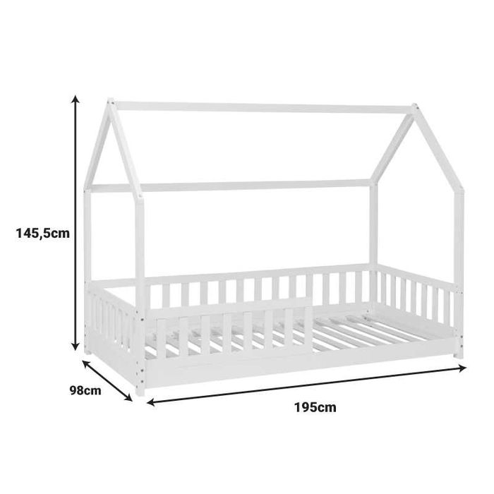 Легло, Sleepy, Натурален, Бял, Дърво, 90х190см.