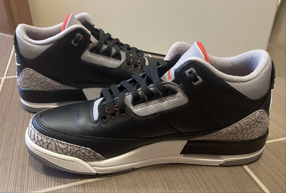 Jordan 3 Black Cement impecabili