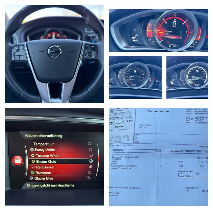 Volvo V40 D2, 2.0 tdi E6,Full Led ,Carte Service,     REZERVAT!!