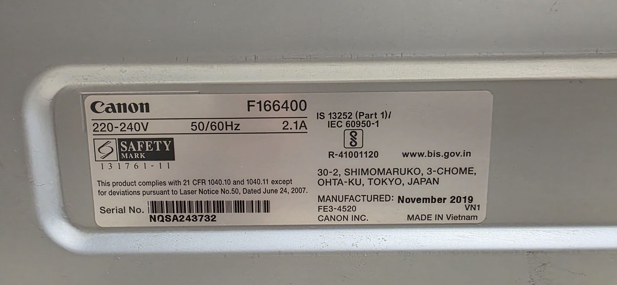 Canon lbp6030  50/60hz