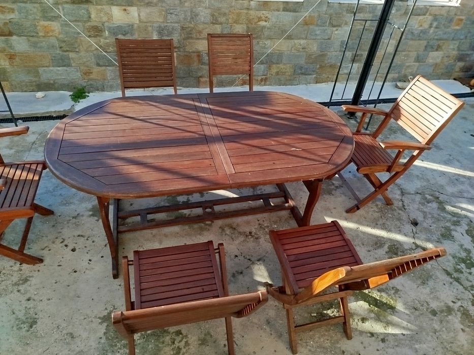 Градинска мебел дървена