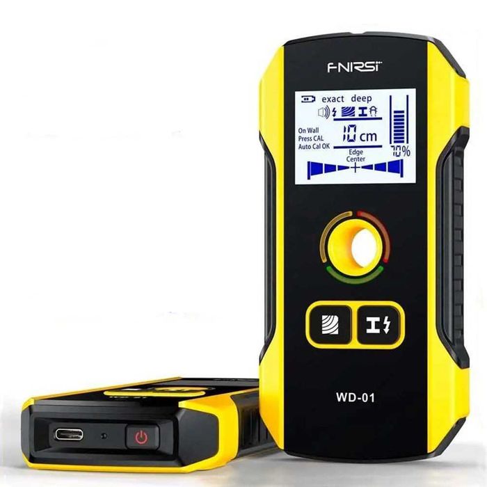 Детектор за кабели и тръби с вградена батерия Fnirsi WD-01