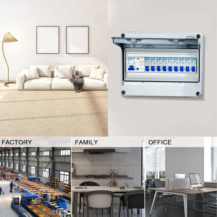 REDUS de la 300RON, Panou distributie cu 12 module+ sigurante, 100A