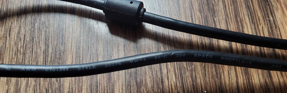 Кабел: VGA -> VGA (мъжко-мъжко), 1.8m - нов