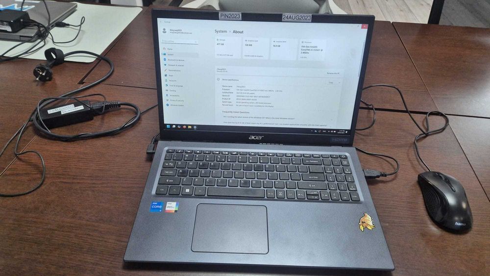 Laptop Acer Extensa 15 EX215-54-51YS | i5-1135G7 | 16GB RAM | SSD