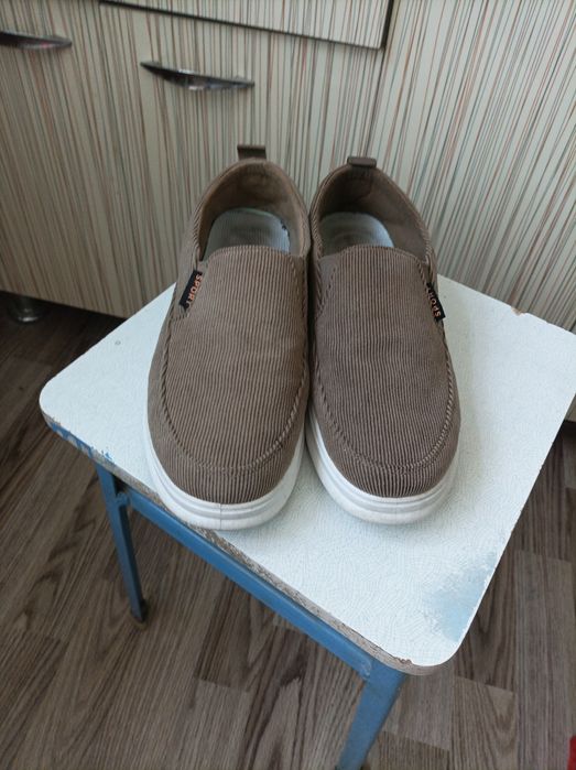 Туфли мокасины бежевые