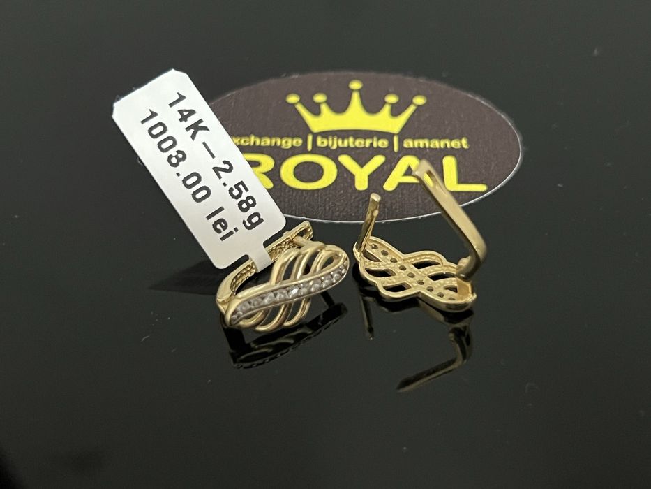 Bijuteria Royal CB : Cercei aur 14k 2,58 grame