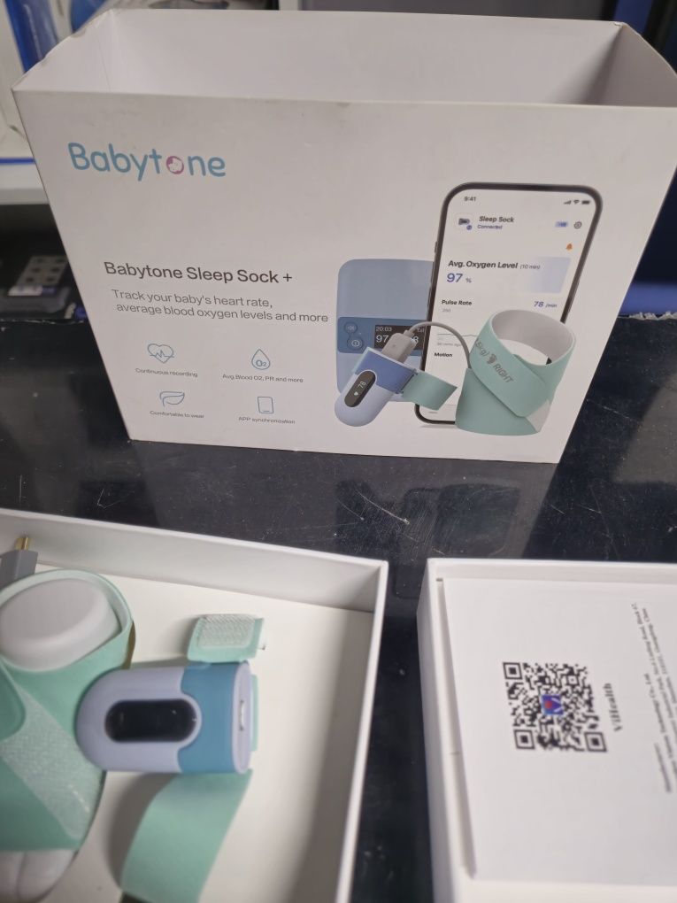 ТопЦена!Бебешки мониторинг  Babytone за сън, проследяване на ср. O2, п
