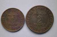 Сет Франция -1 и 2 франк BON POUR, 1924 г. и 1925 г. - 21L