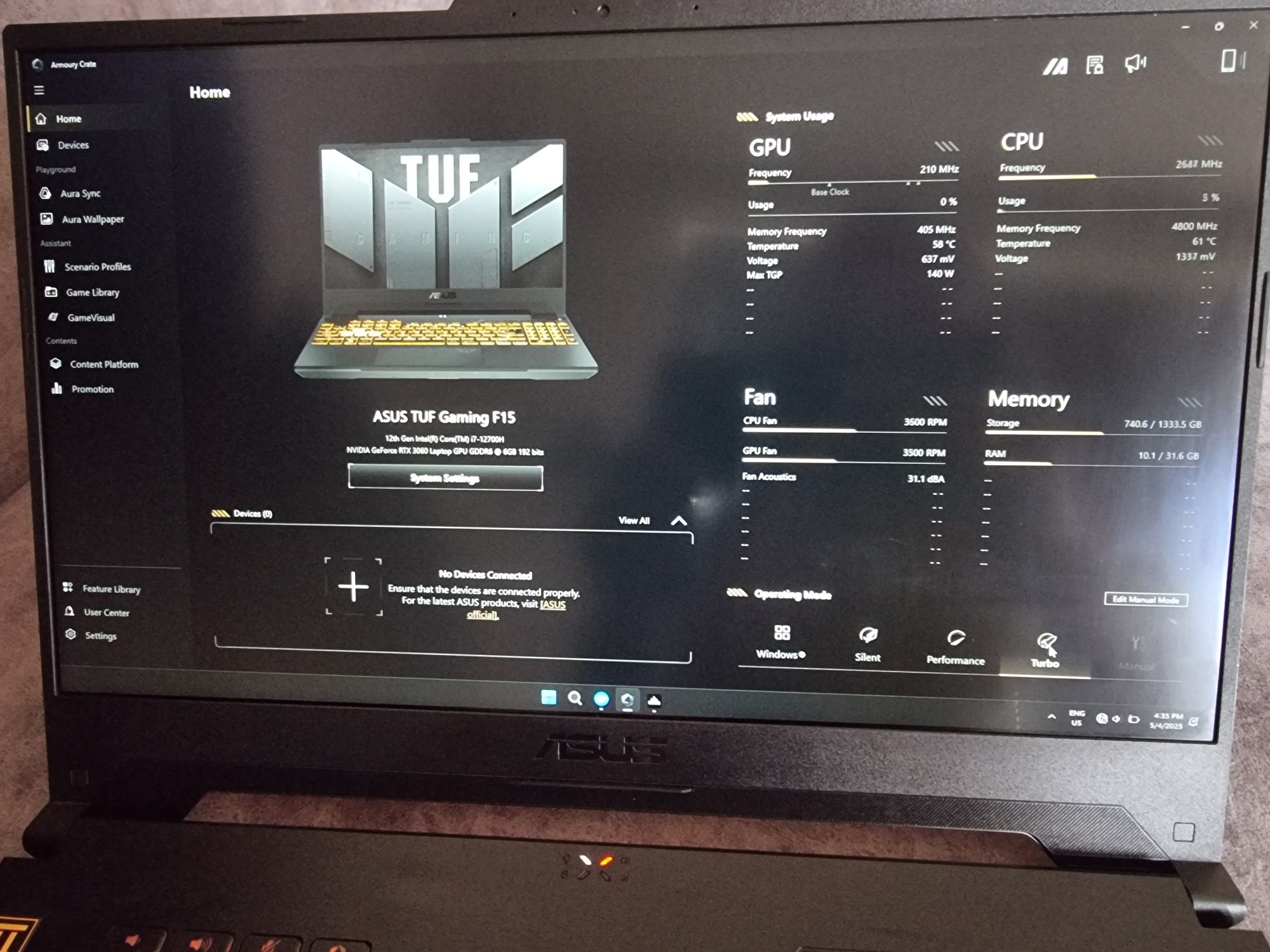 ASUS TUF F15 FX507ZM - i7-12700H 144Hz RTX3060 32GB 5600mhz RAM 1,5TB