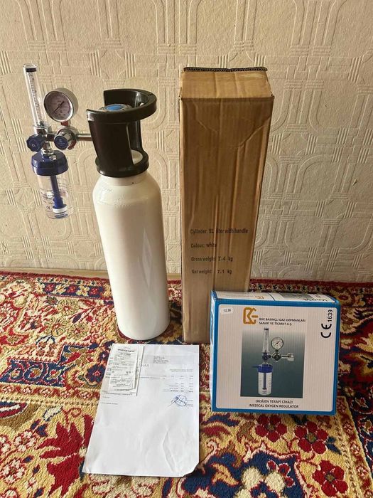 Кислородна бутилка с редуцир вентил и овлажнител 5л