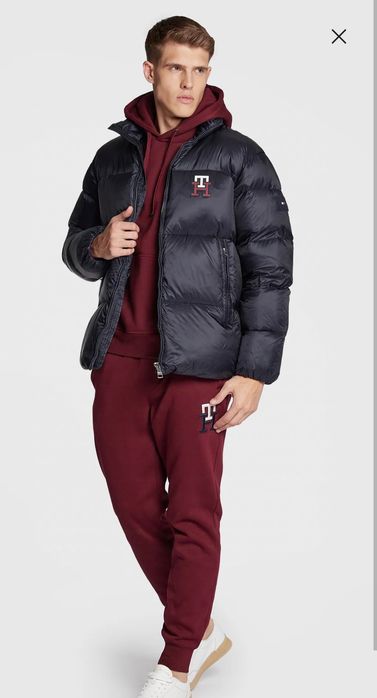 Barbour/Tommy Hilfiger с пух и пера  с 2 лица Л размер  мъжко яке