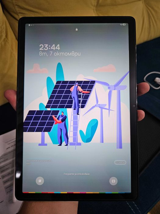 Таблет SAMSUNG Galaxy TAB A9+ 128 GB, 1 г. Гаранция като НОВ + Калъф