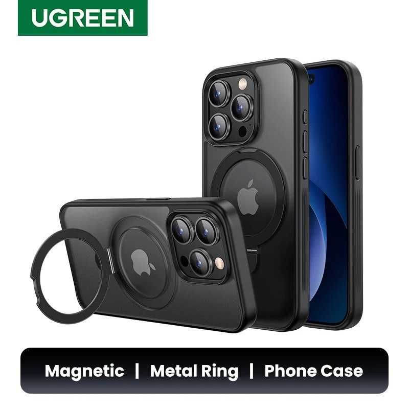 UGREEN чехол с магнитным кольцом и подставкой для iPhone 15 Pro