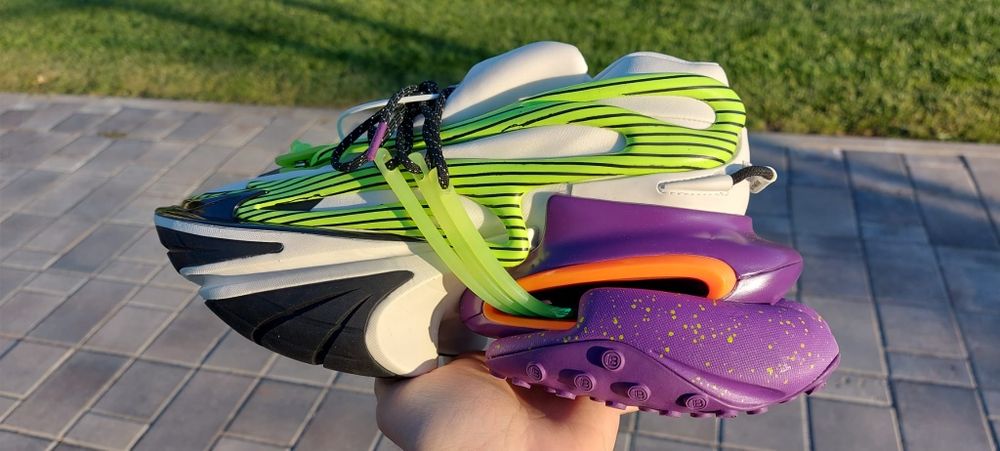 Balmain Unicorn color 4 Multi Green Stripes Sneakers