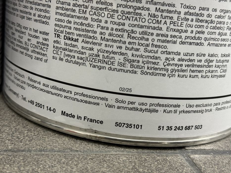 Set filler grund Glasurit 4 litri alb negru