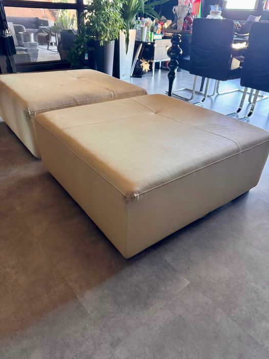 Tabureti XXL ce necesita retapitare 100x98cm - 2 bucati set
