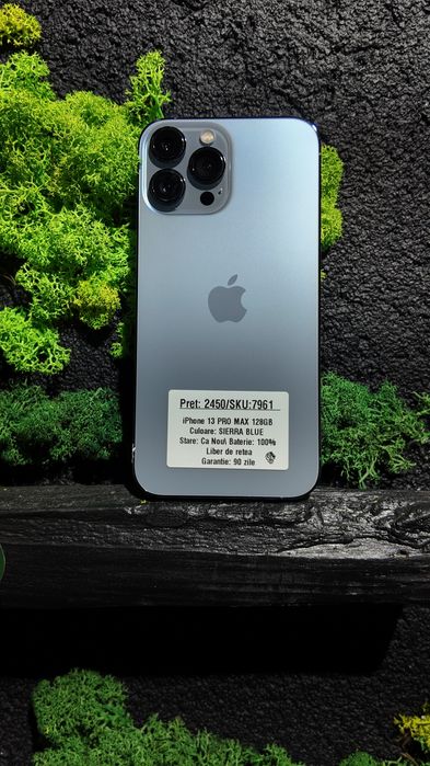 iPhone 13 Pro Max 128gb Blue Neverlocked Bat 100%/Fact+Garantie
