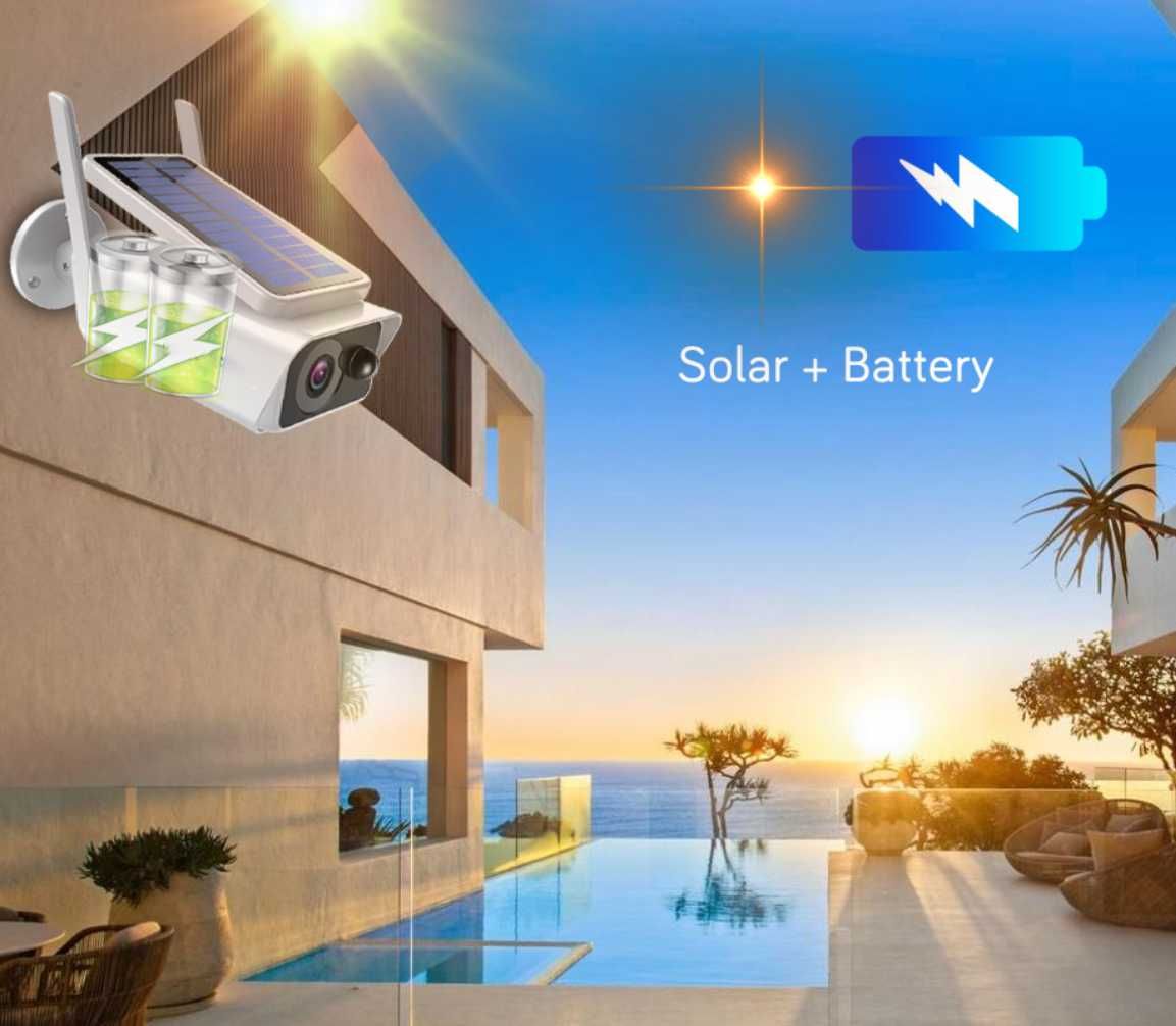 Camera Supraveghere IP Solara FULL HD 3MP / Wifi / Panou Solar