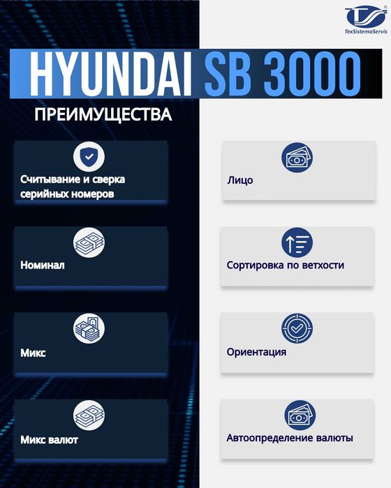 Спец предложение! Сортировщик банкнот Hyundai SB 3000
