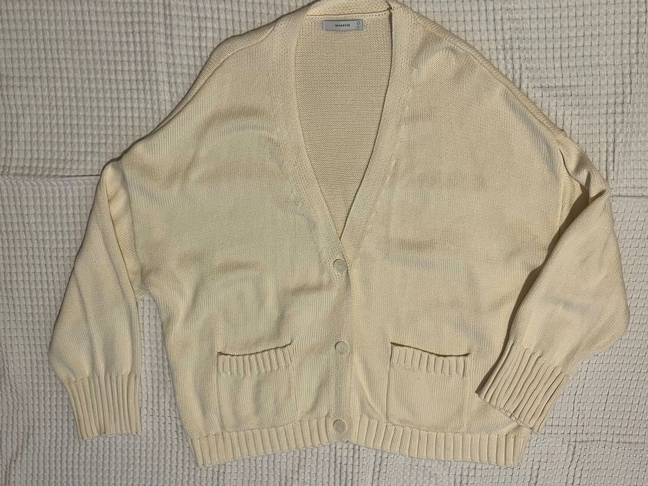 Cardigan femei alb RESERVED, marime L