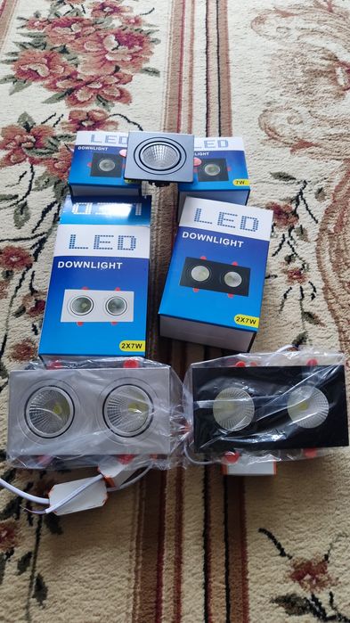 Споты Софиты свет 7w 
Одинарный чёрный 7w 6000К 12
