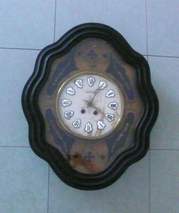 УНИКАЛЕН, ОНИКС супер рядък, голям салонен стенен Фр. часовник 1913