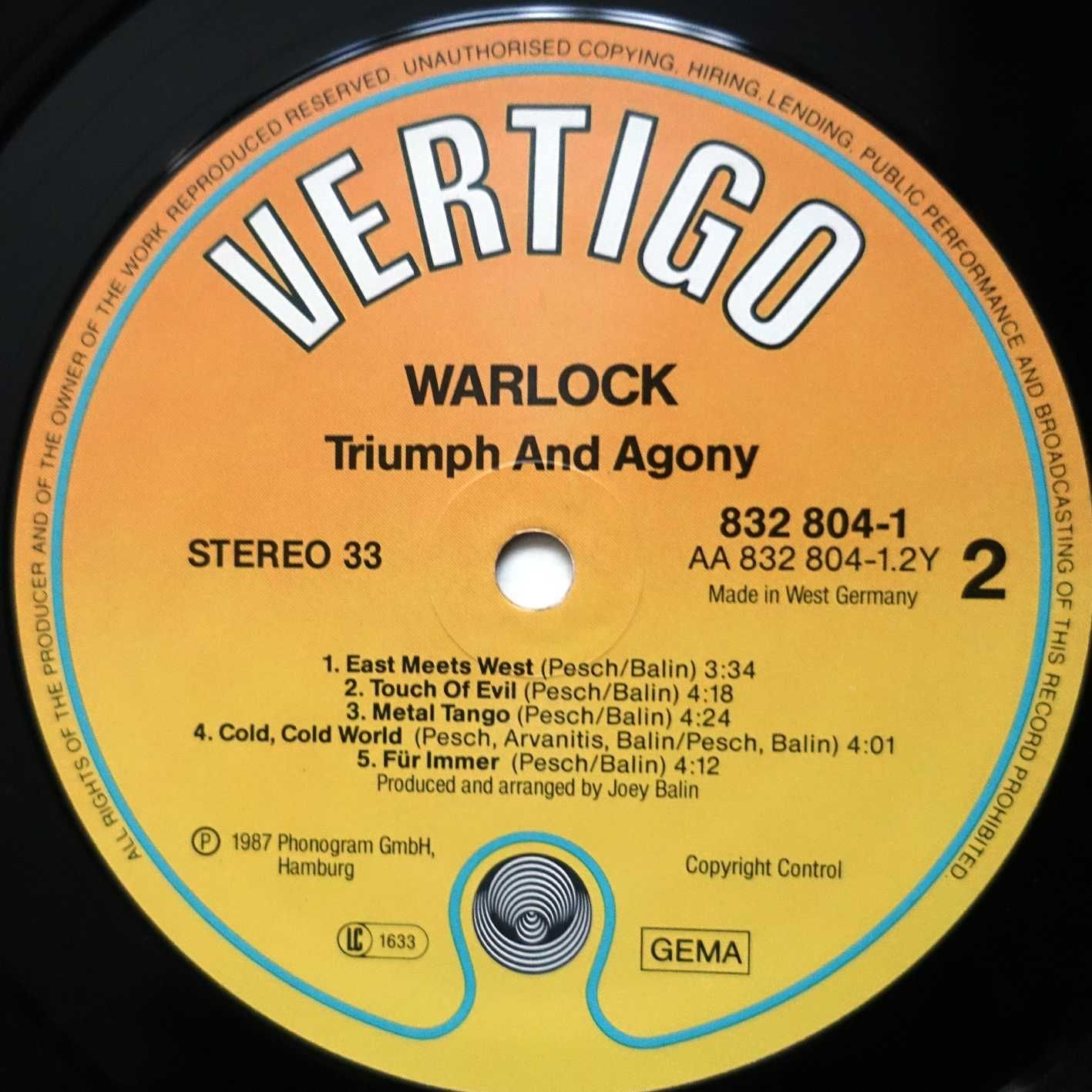 Албум на групата WARLOCK с Heavy Metal