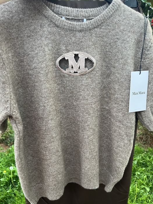 Max mara плетен пуловер с вълна